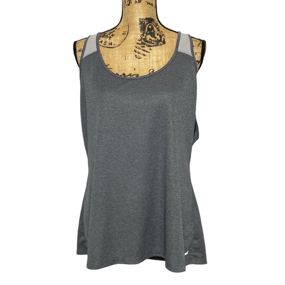 Avia Grey Sleeveless Sports Athletic Running Yoga Top XXL - Picture 1 of 7